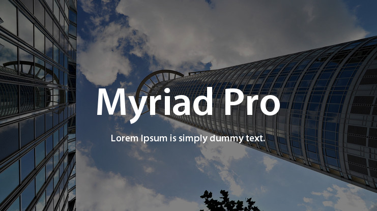 Schriftart Myriad Pro SemiExtended