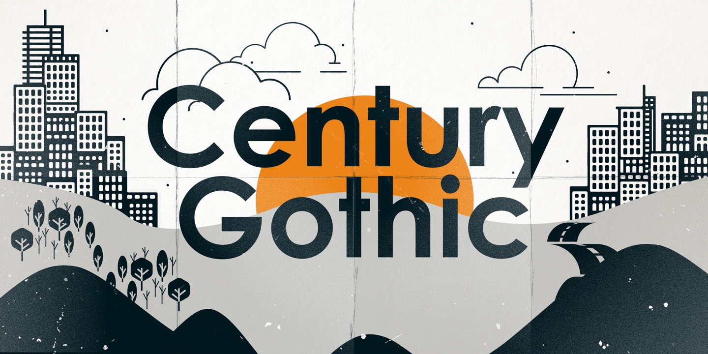 Beispiel einer Century Gothic-Schriftart #1