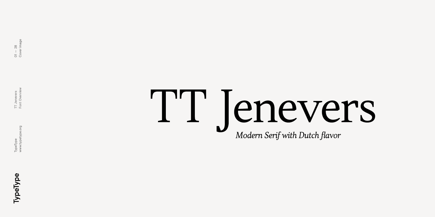 Beispiel einer TT Jenevers-Schriftart #1