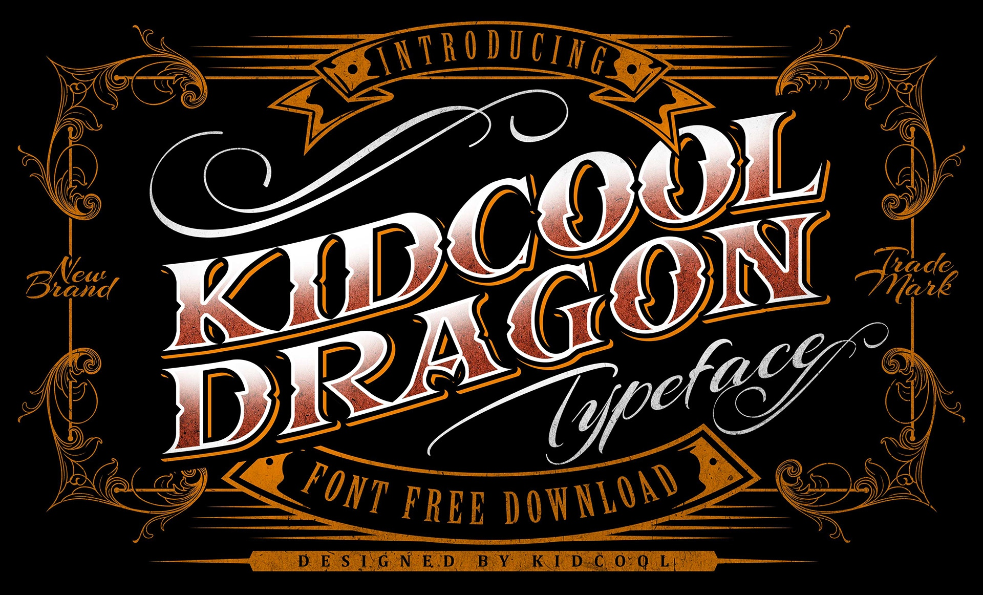 Beispiel einer Kidcool Dragon-Schriftart #1
