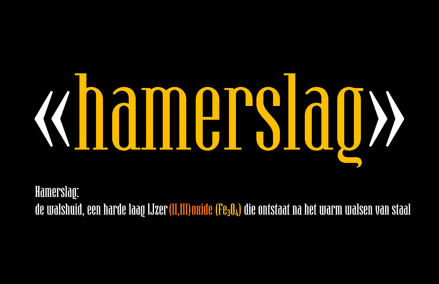 Beispiel einer Hamerslag-Schriftart #1
