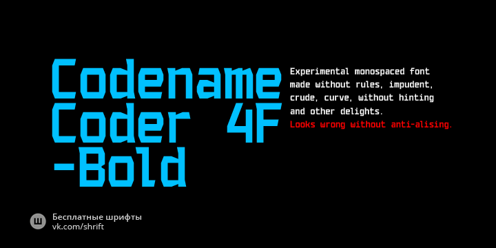 Beispiel einer Codename Coder 4F-Schriftart #1