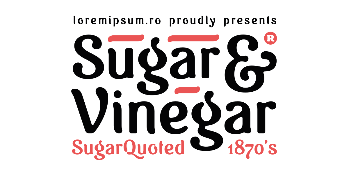 Beispiel einer Sugar & Vinegar-Schriftart #1