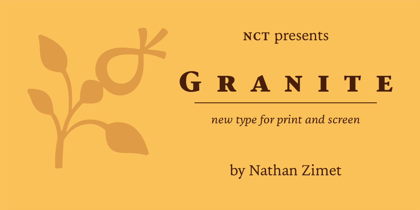 Beispiel einer NCT Granite-Schriftart #1