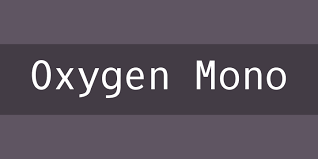 Beispiel einer Oxygen Mono-Schriftart #1
