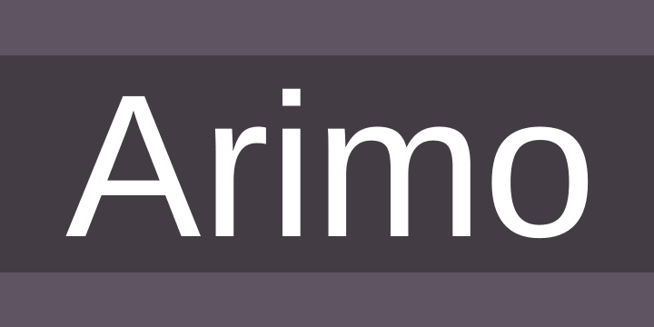 Beispiel einer Arimo-Schriftart #1
