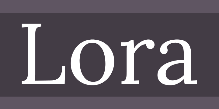 Beispiel einer Lora-Schriftart #1