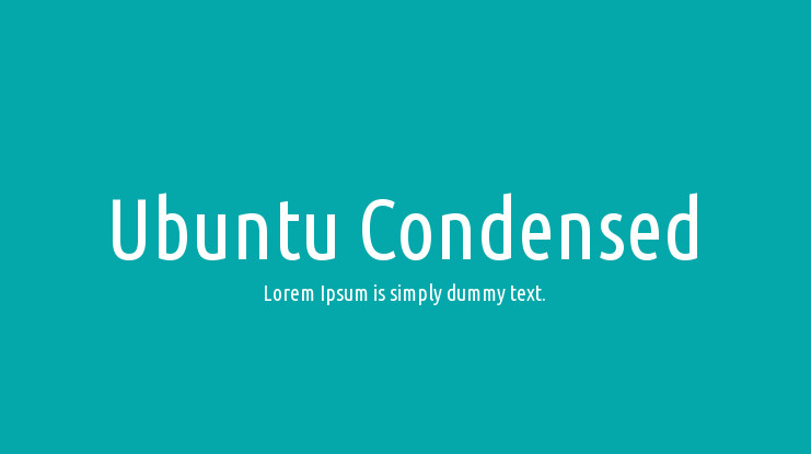 Beispiel einer Ubuntu Condensed-Schriftart #1