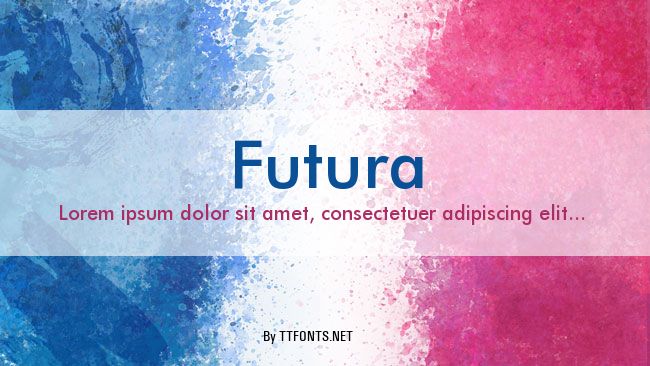 Schriftart Futura New