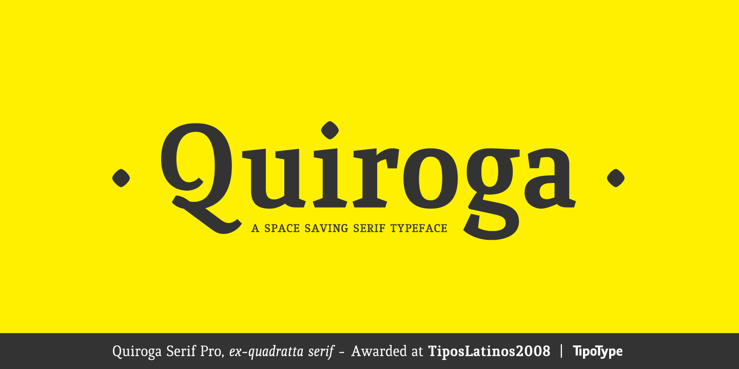 Beispiel einer Quiroga Serif Pro-Schriftart #1