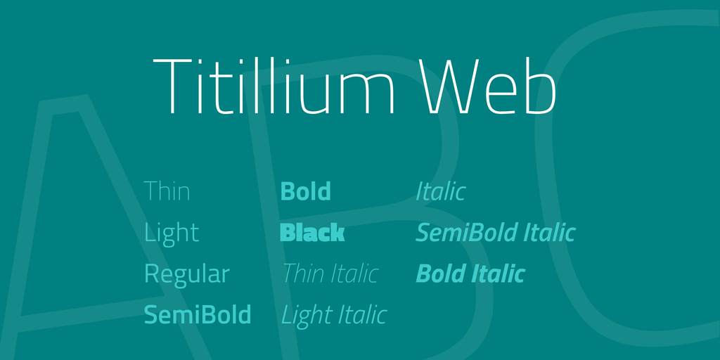 Beispiel einer Titillium Web-Schriftart #1