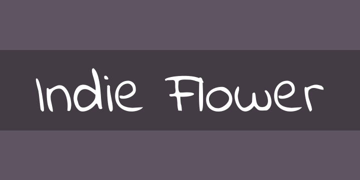 Beispiel einer Indie Flower-Schriftart #1