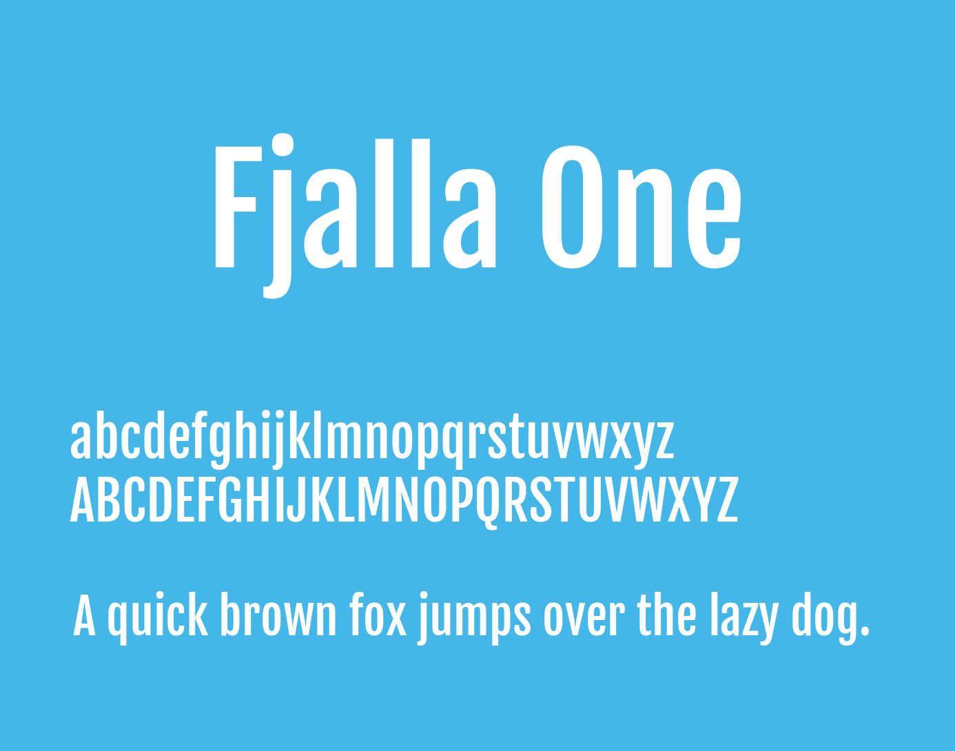 Beispiel einer Fjalla One-Schriftart #1