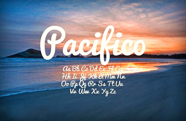 Beispiel einer Pacifico-Schriftart #1