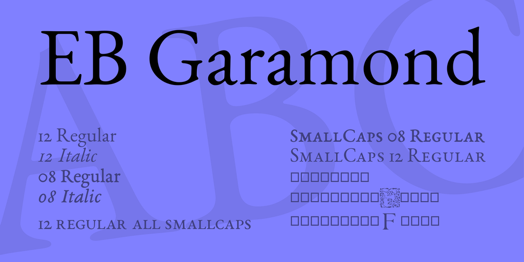 Beispiel einer EB Garamond-Schriftart #1