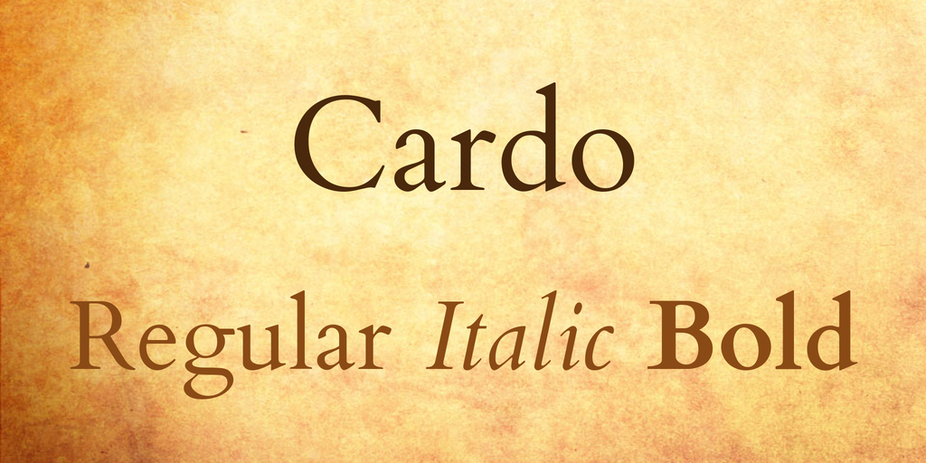 Beispiel einer Cardo-Schriftart #1