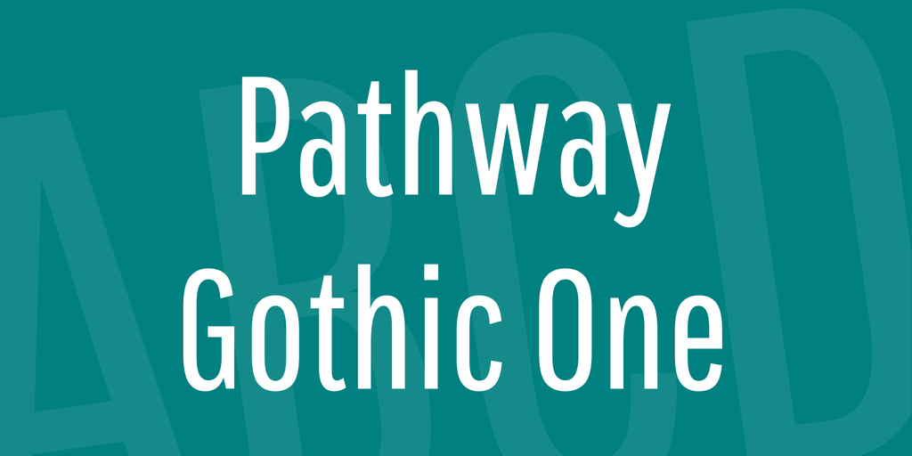 Beispiel einer Pathway Gothic One-Schriftart #1