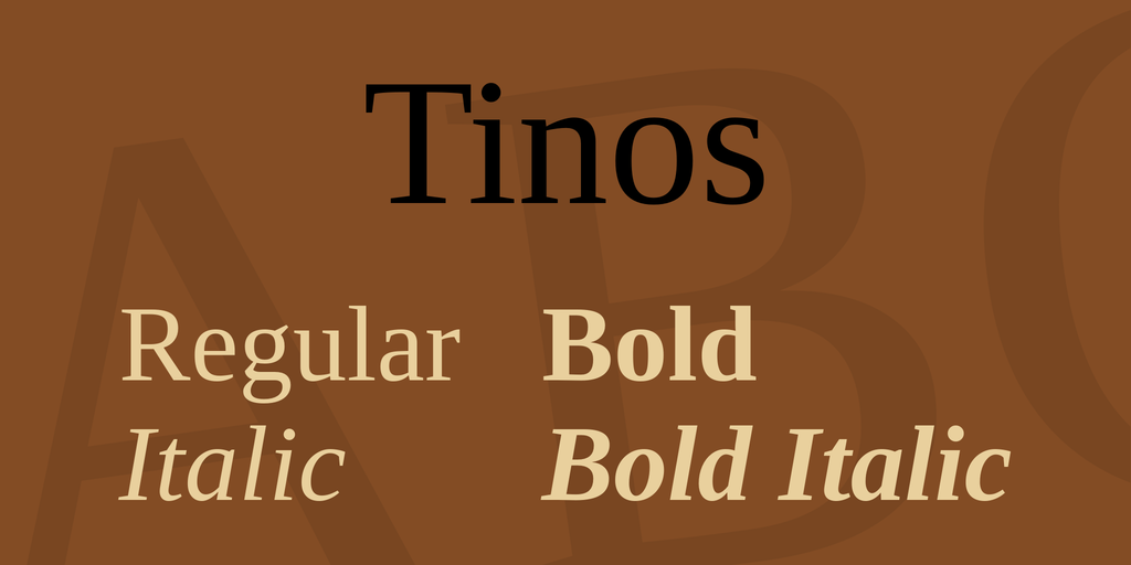Beispiel einer Tinos-Schriftart #1