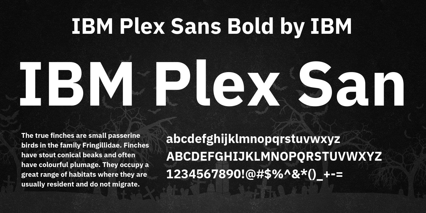 Beispiel einer IBM Plex Sans-Schriftart #1