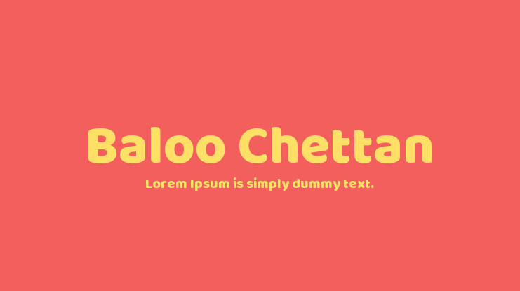 Beispiel einer Baloo Chettan-Schriftart #1