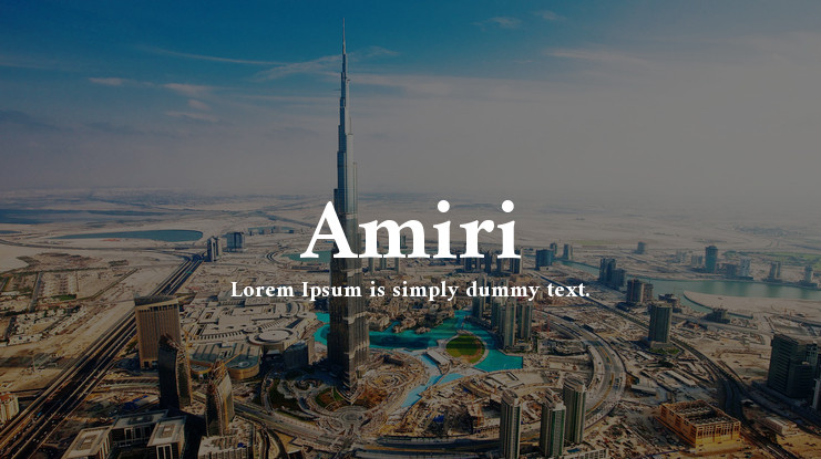 Beispiel einer Amiri-Schriftart #1