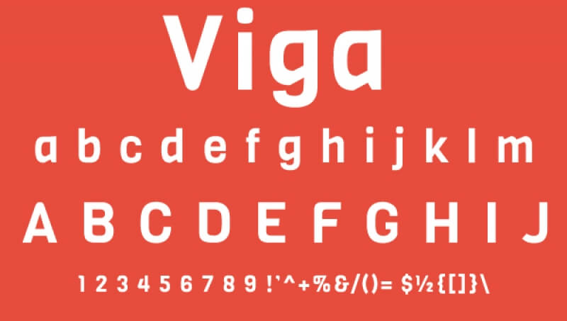 Beispiel einer Viga-Schriftart #1