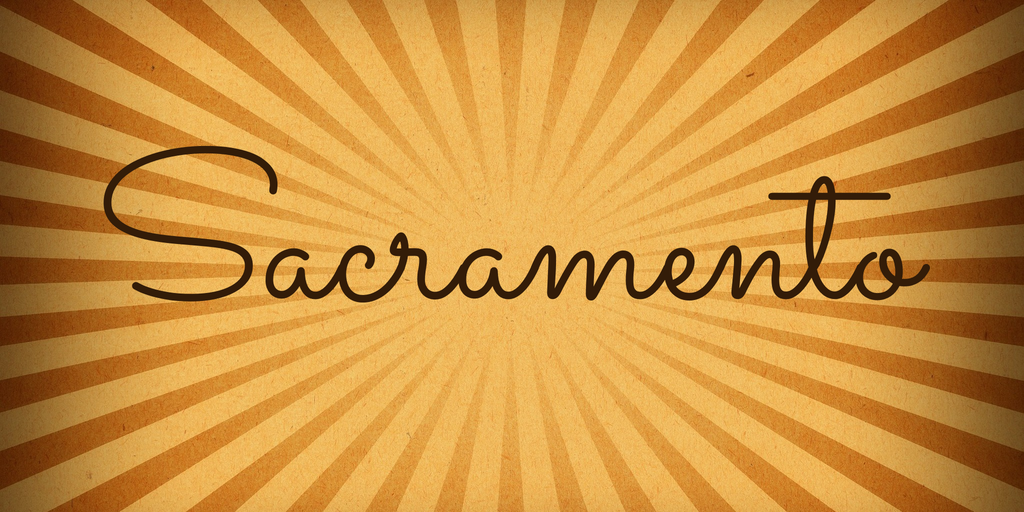 Schriftart Sacramento