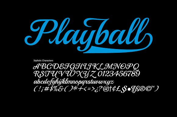 Beispiel einer Playball-Schriftart #1