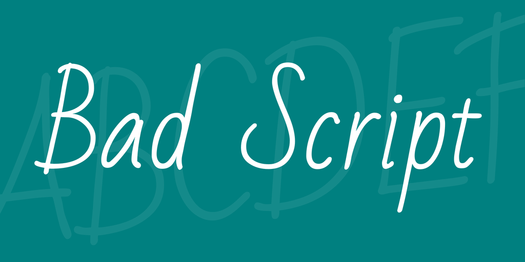 Schriftart Bad Script