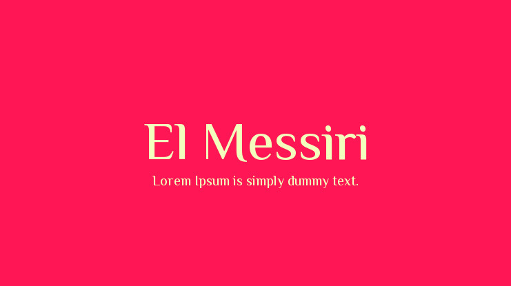 Beispiel einer El Messiri-Schriftart #1
