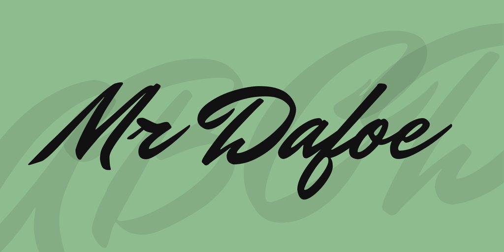 Beispiel einer Mr Dafoe-Schriftart #1