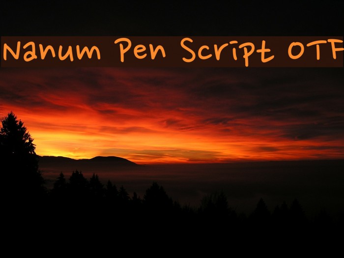 Beispiel einer Nanum Pen Script-Schriftart #1