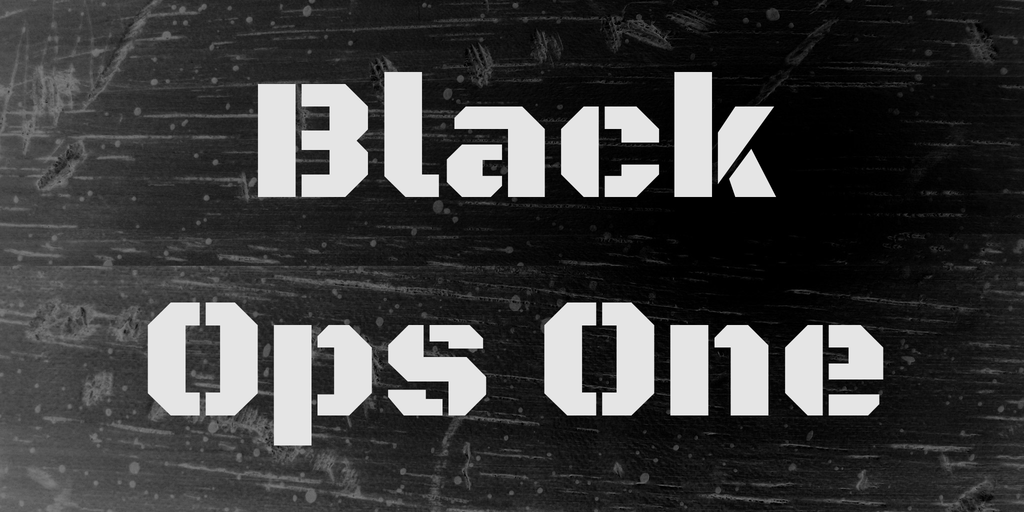 Beispiel einer Black Ops One-Schriftart #1