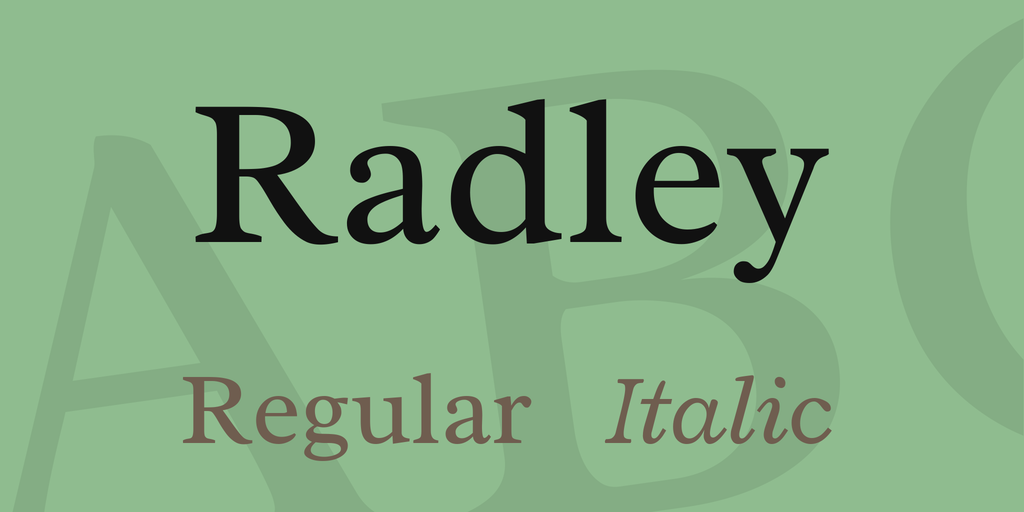 Beispiel einer Radley-Schriftart #1