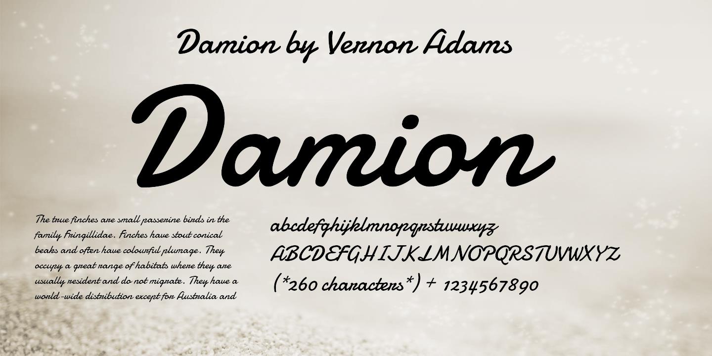 Beispiel einer Damion-Schriftart #1