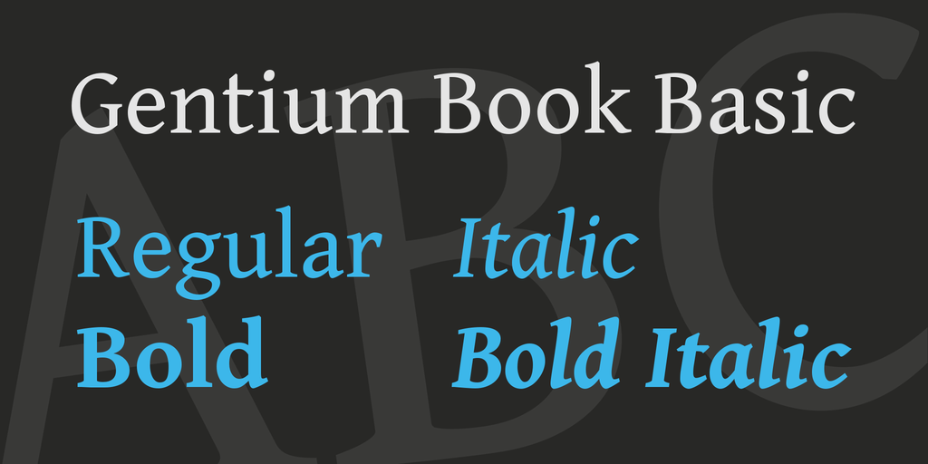 Beispiel einer Gentium Book Basic-Schriftart #1