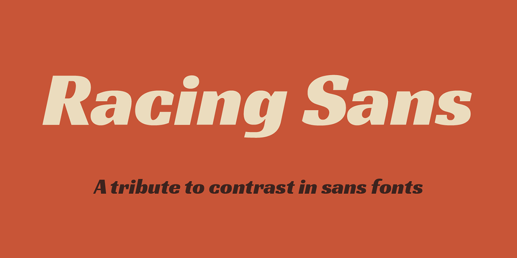 Beispiel einer Racing Sans One-Schriftart #1