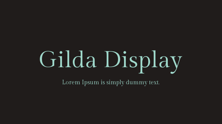 Beispiel einer Gilda Display-Schriftart #1