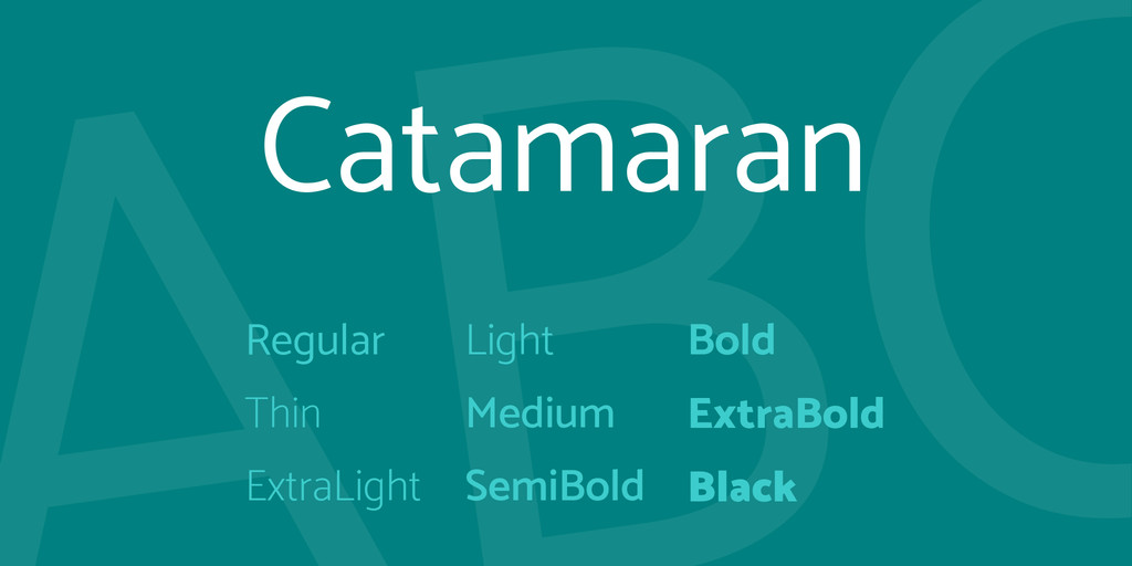 Schriftart Catamaran