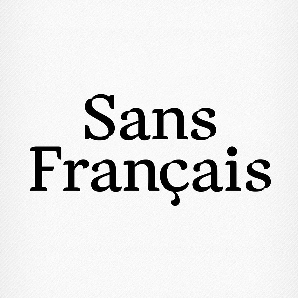 Beispiel einer Sans Francais-Schriftart #1