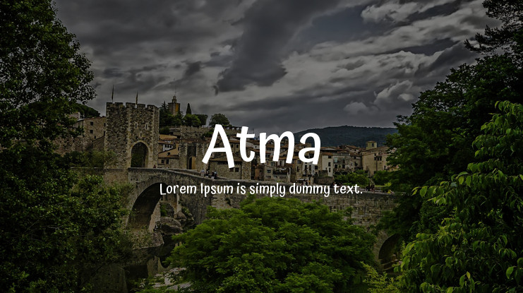 Schriftart Atma