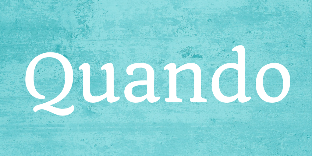 Schriftart Quando