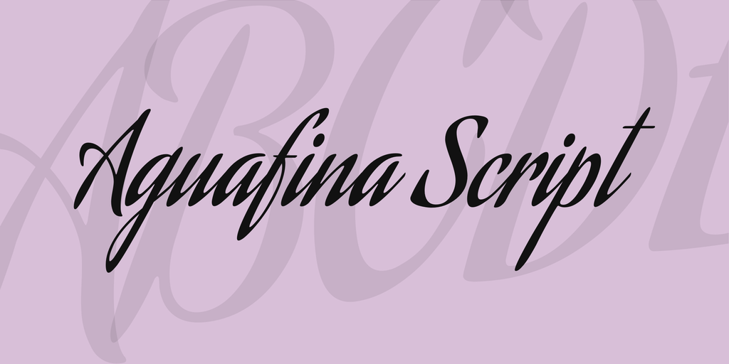 Beispiel einer Aguafina Script-Schriftart #1