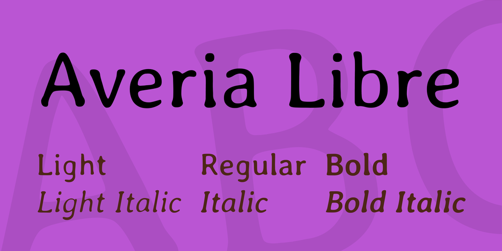 Beispiel einer Averia Libre-Schriftart #1