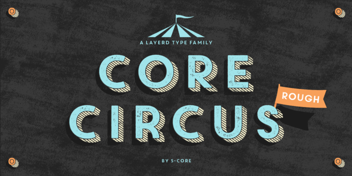Beispiel einer Core Circus 2D-Schriftart #1