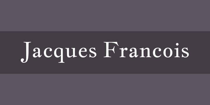 Beispiel einer Jacques Francois-Schriftart #1