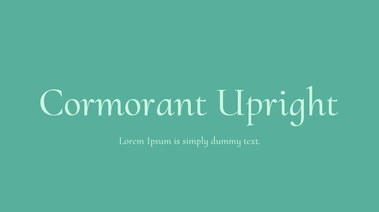 Beispiel einer Cormorant Upright-Schriftart #1
