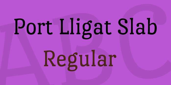 Beispiel einer Port Lligat Slab-Schriftart #1