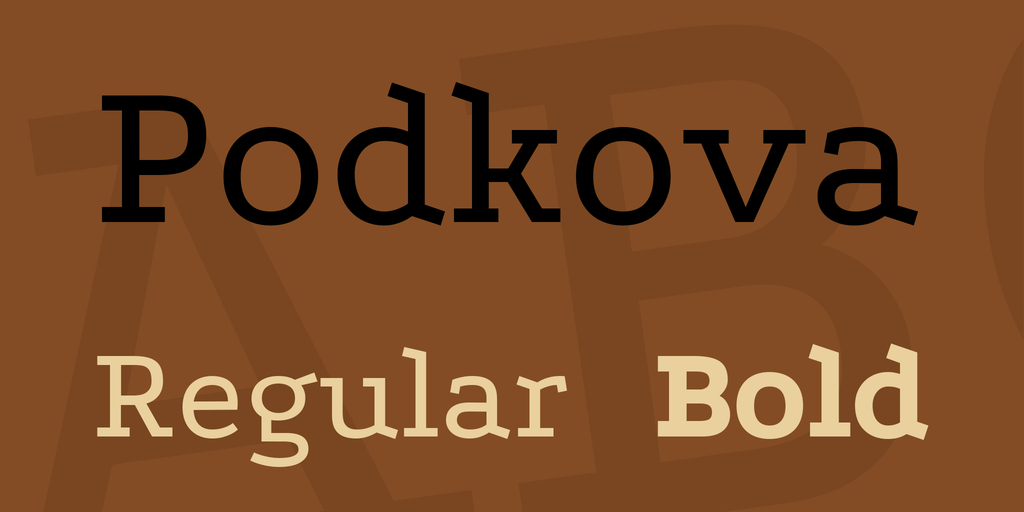 Beispiel einer Podkova-Schriftart #1