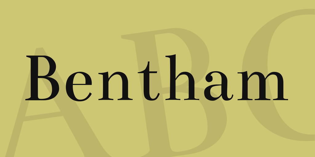 Beispiel einer Bentham-Schriftart #1